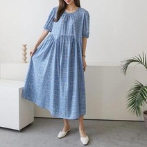 페이즐리 롱 원피스 35 DRESS 면 원피스 블랙 Blac
