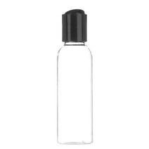 허브스프레이 프레스캡 플라스틱용기 30ml~500ml, 투명용기 검은색캡, 60ml, 1개