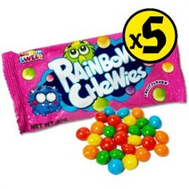 레인보우 츄스 젤리빈 25g (5개세트) 사무실 학교 학원 탕비실 단체 간식 수입 과자, one option, one option