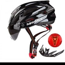 RBworld 산악 도로 자전거 안전 모자 고글 헬멧 DDTK, 레드블랙