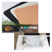 [풀리줄리] 고급진 PU 인조 가죽 식탁 매트 러너 간편 세척 분위기 이태리 프렌치 식당 레스토랑 블랙 베이, 02 / 옵션_화이트