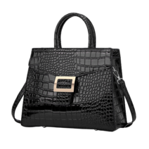 도오빠 루머퍼 여성 가죽 토트백 숄더백 크로스백 스퀘어 크로커다일 악어 버클 핸드백 여자토트백 가방