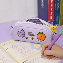 당친 왕지퍼 필통 ver.2 2개 신기한필통 필통파우치 깔끔한필통, 02)핑크