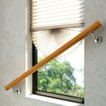 벽부형 손스침 원목 계단 핸드레일 복도 복층 인테리어 보조 손잡이 지지대 복층 내부 난간, 120CM 고정대2개