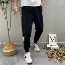 DFMEI 가을 겨울 남성 기모 캐주얼 후드 패션 와일드 퀵 핸드 동일 솔리드 와이드 스판 조거 트레이닝 팬츠 남