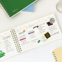 미니 만년형 위클리 플래너 6개월 투두리스트 주간 스케줄 업무용 일정 일주일 가로, 5. 체커블랙