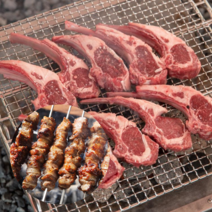 먹사부 호주산 프리미엄 양고기 갈비 큐브 깍두기 꼬치 양갈비살 시즈닝 어린양 구이용 냉장 냉동 스테이크 양념 소스 1kg 2kg, 선택1.[호주산] 대왕양꼬치, 3팩