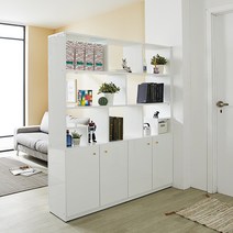 나무뜰 피칸 1500 수납 파티션 책장 BCF004C, 화이트