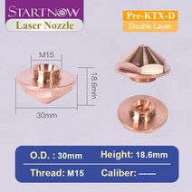 Startnow 파이버 레이저 커팅 노즐 Precitec SP 시리즈 용 단일 이중층 HANS 머신 부품 Dia28mm, [15] 기타 (ae˚) frequ, [06] Pre-KTX-D