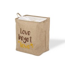 런드롬 다용도 빨래바구니_분리수거함 사용OK, 브라운