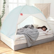 [핫방] ALL NEW 스윗 원터치 난방텐트 퀸(더블), 전체색:민트