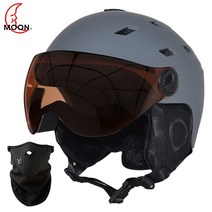 아토믹헬멧 스노우보드헬멧 스키헬멧 남자 여자 고글 스노우 보드 마스크 moto snowmobile 스케이트 보드 겨울 따뜻한 양털 ms100, 주황색, m(55-58cm)