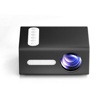 t300 led 미니 프로젝터 320x240 픽셀 지원 1080p usb 휴대용 proyector 홈 미디어 플레이어 선물 vs yg300, 노랑, AU 플러그