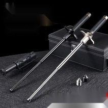 휴대용 호신용3단봉 티타늄 탄소강 방어 짧은 경찰삼단봉, T88-37인치 롱솔리드