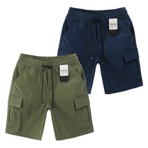 [당일출고] 2장묶음 (1+1) 최강스판 카고 밴딩반바지 (MDSP058BJ)