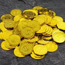 모형 금화 100개 세트 촬영 소품 게임 코인 달러