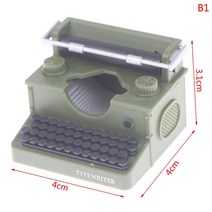 레트로 타자기 복고 빈티지 카페소품 감성 아날로그 1:12 인형 집 미니 시뮬레이션 빈티지 타자기 미니어처, 07 Dollhouse typewriter