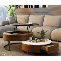 거실 테이블 높이조절 티테이블 리프트 북유럽 소파, A타입(하단 옵션 이미지 참조)