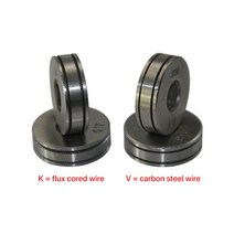용접노즐 와이어 피더 휠 롤러 0.8mm 1.0mm 더블 사이즈 MIG 용접기 용접 피딩 머신, 02 0.6MM-0.8MM-K