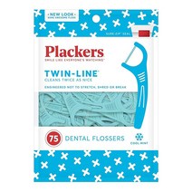 플랙커스 Plackers 이중사 화이트닝 치간 칫솔-75개