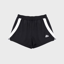 옆선 배색 저지 3부 팬츠 블랙 LMBPT742FBK