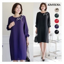 [김여사] 이퓨스 플라워 장식 원피스 엄마옷/마담옷/중년여성/40대/50대