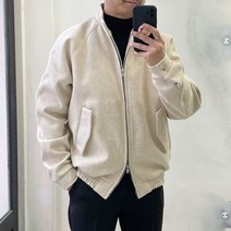 라운지21 남자 데일리 퀼팅 안감 울 블루종 점퍼