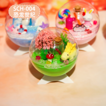 DIY 이끼키우기 인테리어화분 테라리움세트 DIY 크리 에이 티브 소원 병 마이크로 풍경 제작 재료 소년 소, 06 소원 병 마이크로 조경 공룡