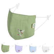 [리베로마스크] 손 자수 마스크(필터 교체형)_4가지 컬러, Blue, M