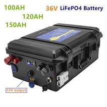 리튬인산철배터리 36V LiFePO4 100AH/120AH/150AH 배터리 리튬 철 인산염 100ah 모터/엔진 용 팩, 01 36V 100AH