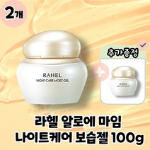 라헬 알로에 마임 나이트케어 보습젤 보습크림 본품 100g, 2개