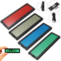 완전 블루투스 LED 이름 배지 DIY 프로그래밍 가능한 스크롤 메시지 보드 미니 디스플레이 HD 텍스트 숫자 패턴, [01] pink with Bluetooth
