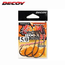 데코이 웜30 마키사스훅 오프셋 배스루어 낚시 지그, 3／0-829011