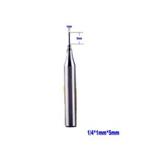 트리머 비트 세트 홀쏘 목공 탁상 드릴 1pc 14 생크 1mm-6mm tct 스트레이트 라우터 조각 2 플루트 나무 조각 밀링 커터 카바이드 cnc, d-1mm.h-5mm