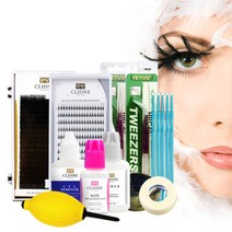 평일 4시발송 클리오네 셀프 속눈썹연장 세트, 12종 속눈썹연장 세트, 초급 스킨글루