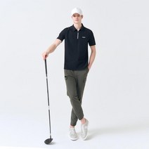 클리블랜드 고신축 트리코트 허리 밴딩 남성 카고 바지 (CGMPT32261), BK