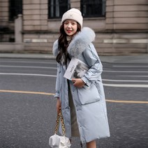 여성용 후드퍼 롱패딩 하늘비즈 A859B766
