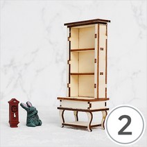 파스텔크래프트 미니어처*콘솔 3단 장식장6x3.5x12.5cm(2개입)