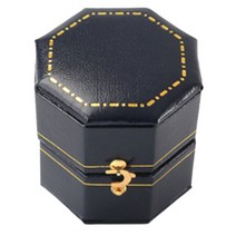 미니 옥 각 PU 가죽 빈티지 쥬얼리 디스플레이 제안서 결혼 반지 상자 남성과 연인 데이트 어두운 파란색, 보여진 바와 같이, 하나