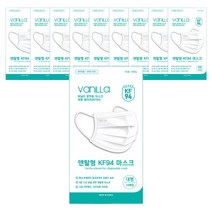 바닐라방역용마스크 KF94 흰색 대형, 10매입, 10개