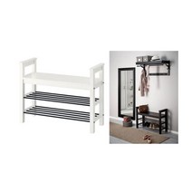 이케아 HEMNES 헴네스 신발 수납형 벤치 85x32cm / 화이트 블랙브라운 택1 / 3단신발장, 1. 헴네스벤치 화이트 402.437.99