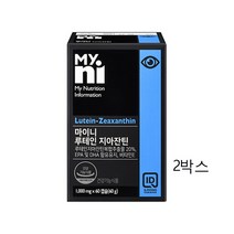 일동제약 마이니 루테인 지아잔틴 눈 영양제 헤마토코쿠스 마리골드 아스타잔틴 눈건강 비타민A 빌베리 황반 결명자 눈건조 눈시림 노안, 2박스