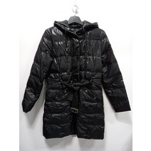 DKNY 블랙 유광 허리라인 롱패딩 여 M / 1007349