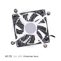 쿨러 마스터 H115 H116 미니 CPU 올인원 기계용 인텔 A 1155 1156 1150 1151 80mm 저소음 팬용 PC 박스, H115_없음 RGB_Black