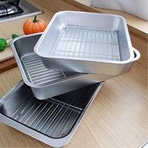 뚜껑포함 스텐 트레이 제과 고기 쟁반 재료준비 식당 베이킹 업소용 제빵, 단일사이즈