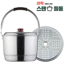 국산 선학X키트너 자체제작 정품 스텐들통 곰솥 빨래솥 6size + 사은품 증정, 들통 6호