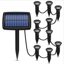 태양 광 발전 데크 조명 10 in 1 야외 지하 램프 정원 마당 diy 통로 차도 테라스 led 태양 매장 조명, 1에서 10, 따뜻한 화이트