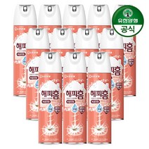 유한양행 해피홈 에어로솔 수성 복숭아향 500ml x 12개, 상세설명 참조