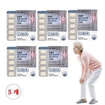 식약처인증 소연골 뮤코다당 단백 콘드로이친 1200 무릎 발목 손목 관절 연골 건강 콘드리친 콘도로이친 건강기능식품, 5박스, 60정