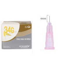 개상자 의료 일회용 찌르는 바늘 화장품 물 빛 바늘 주사기 작은 바늘 도구 부품, 34gx4mm